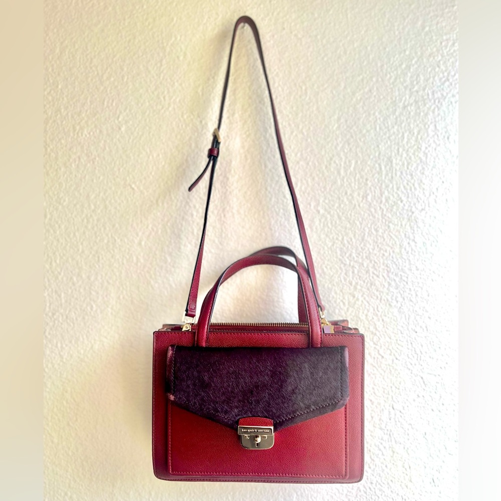 Kate Spade Zarinah Hyde Place Leather/Calf Hair Satchel